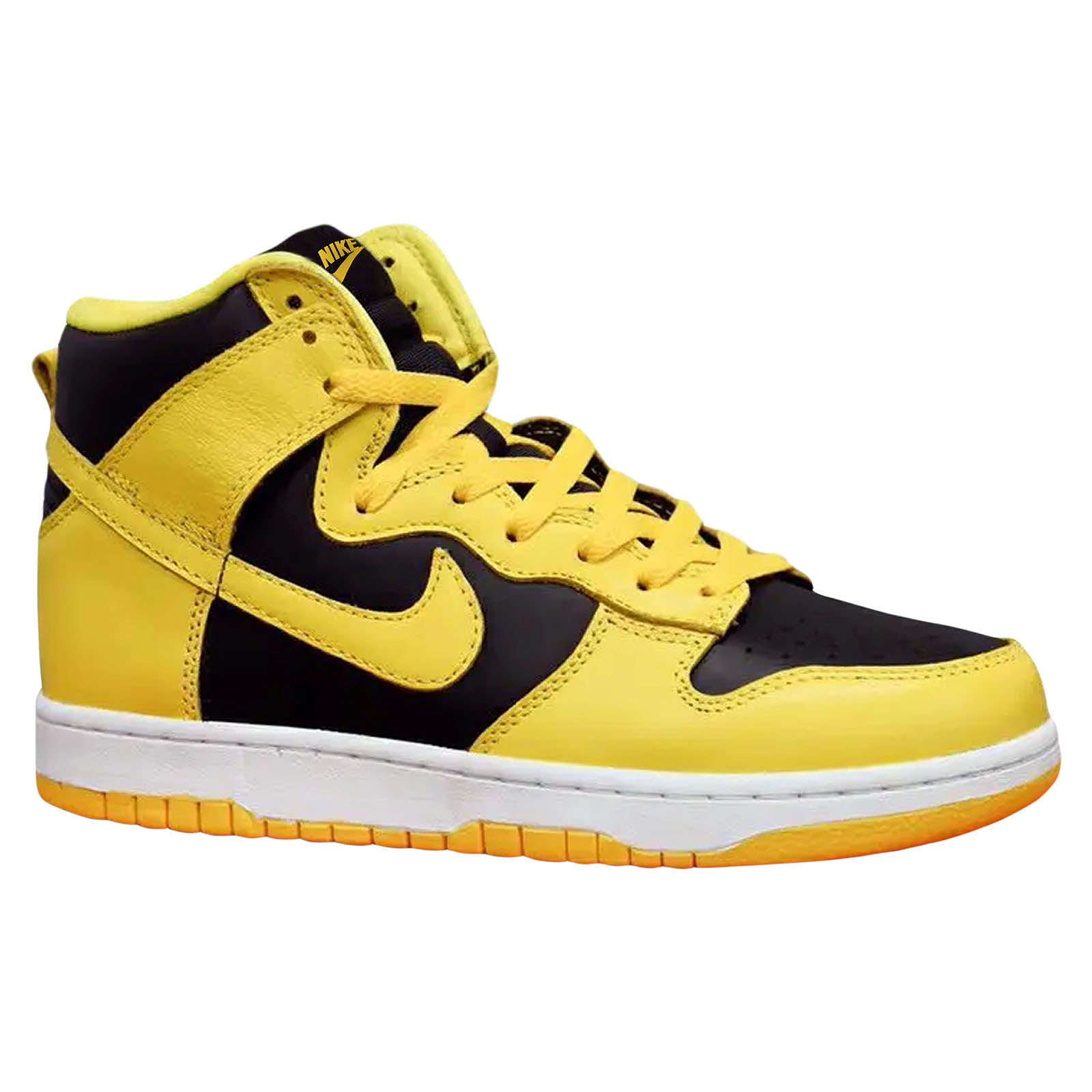 Nike Dunk Hi SP Leather Textile Men's High-Top Trainers#color_black varsity maize