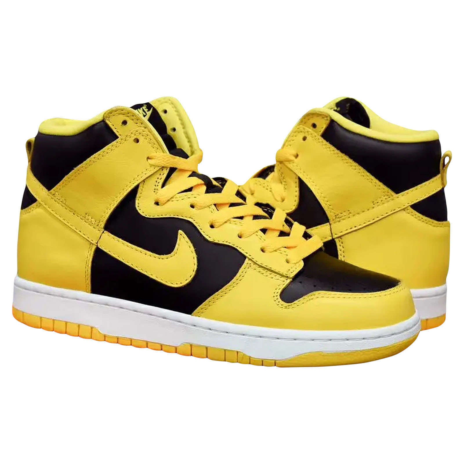 Nike Dunk Hi SP Leather Textile Men's High-Top Trainers#color_black varsity maize