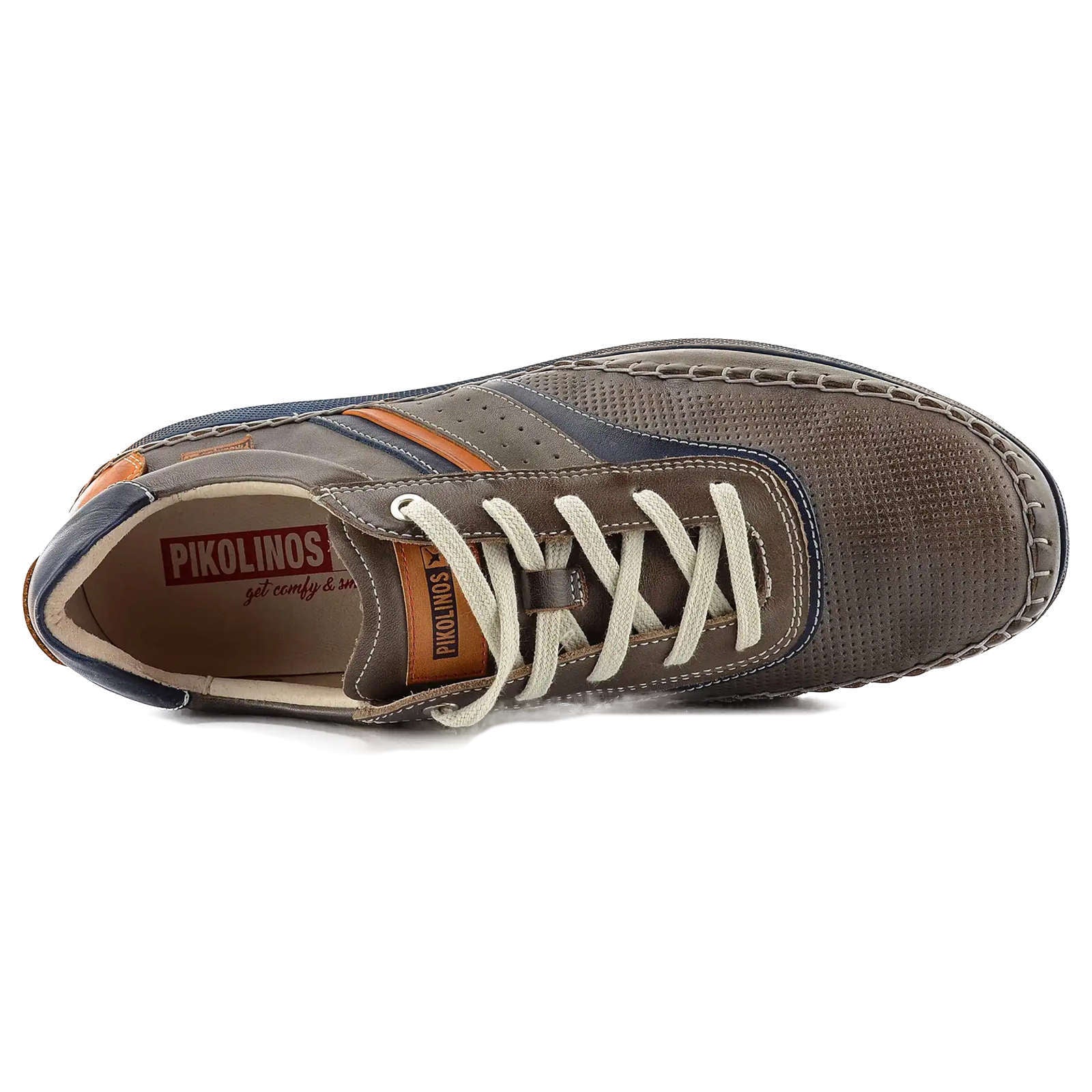 Pikolinos Fuencarral M4U Leather Mens Trainers#color_dark grey