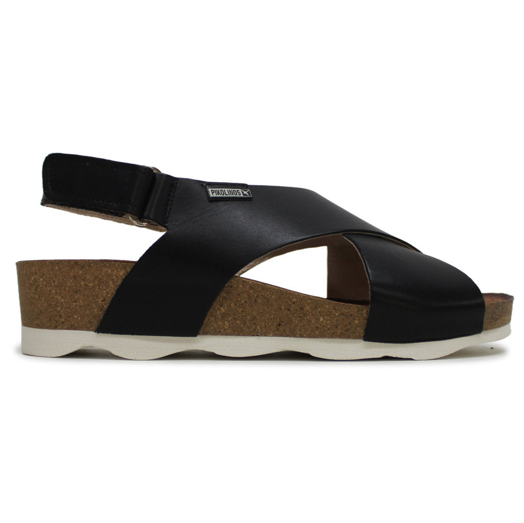 Pikolinos Mahon Leather Womens Sandals#color_black