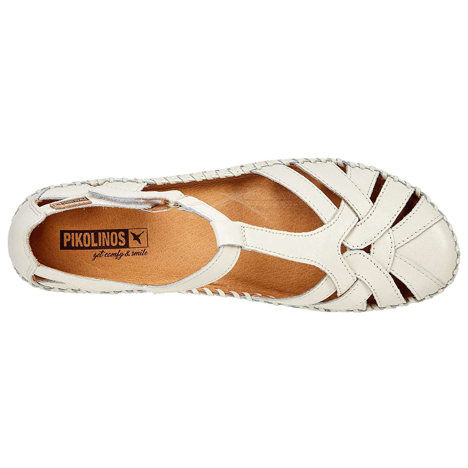 Pikolinos Puerto Vallarta 655 Leather Womens Sandals#color_nata