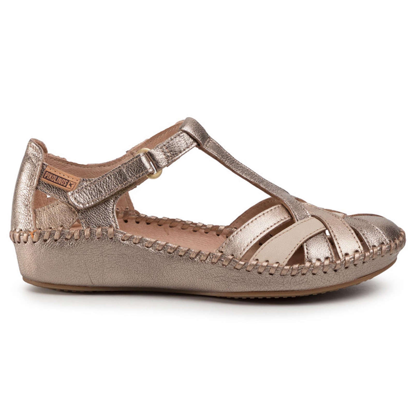 Pikolinos Puerto Vallarta 655 Leather Womens Sandals#color_stone