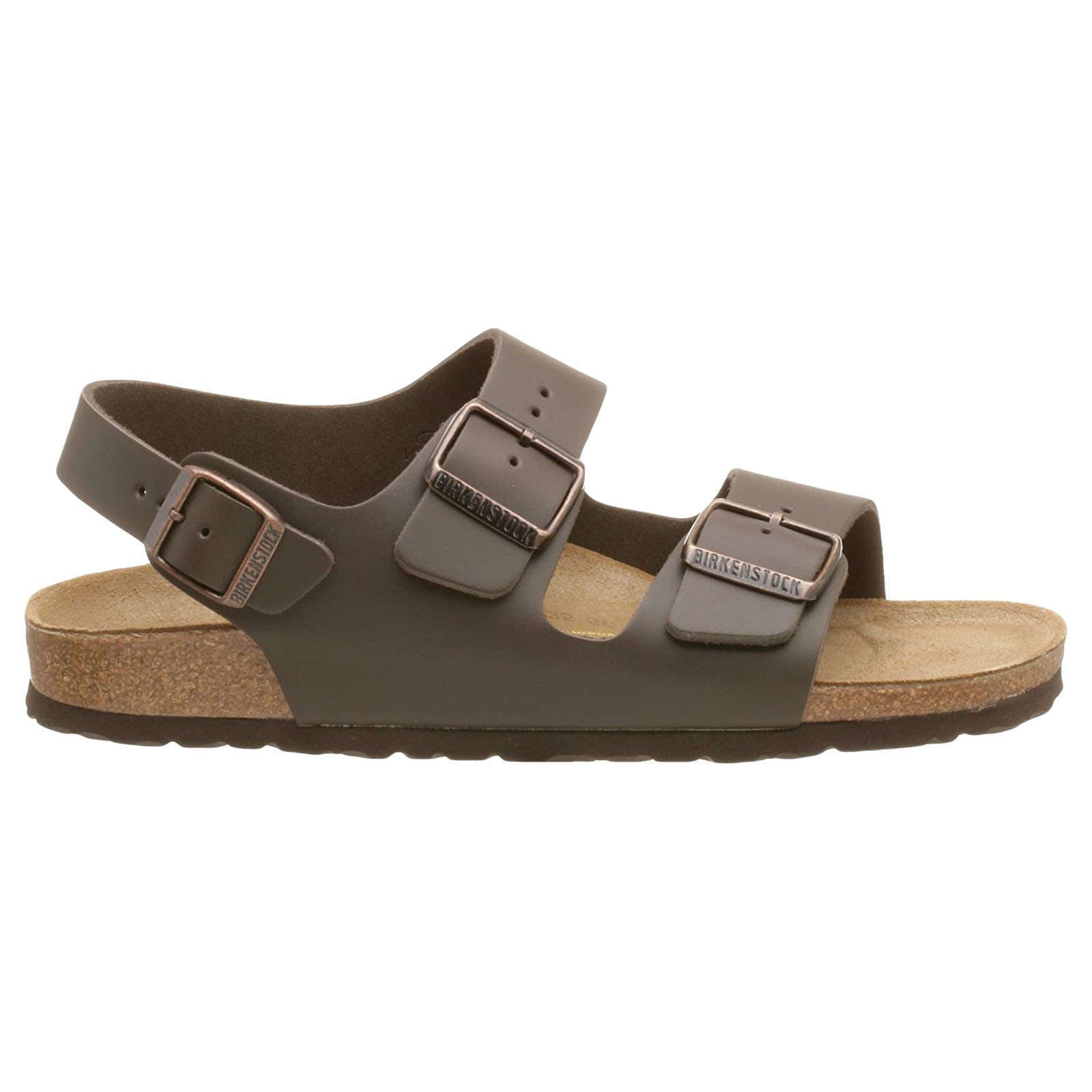 Birkenstock Milano Leather Unisex Sandals#color_dark brown