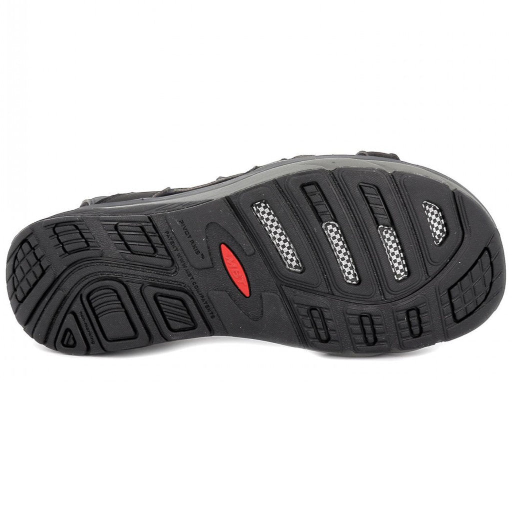 MBT Saka 6S Sport PU Leather Men's Open-Toe Sandals#color_black charcoal grey