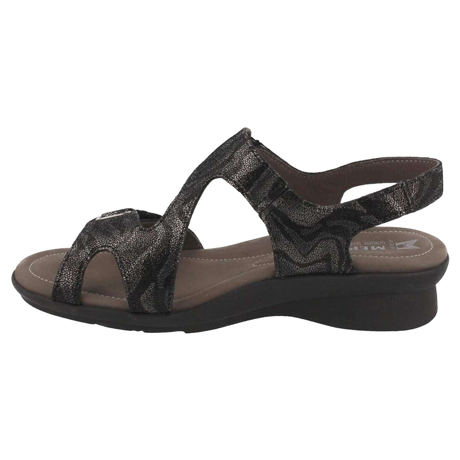 Mephisto Paris Leather Womens Sandals#color_black