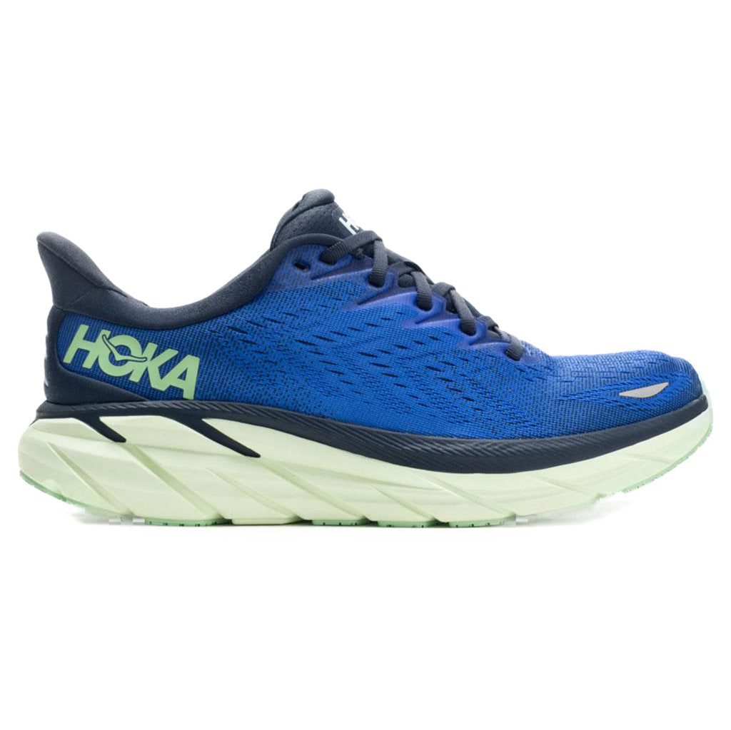 Hoka One One Clifton 8 Textile Mens Trainers#color_dazzling blue outer space