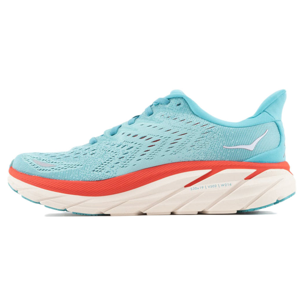 Hoka One One Clifton 8 Textile Womens Trainers#color_aquarelle eggshell blue