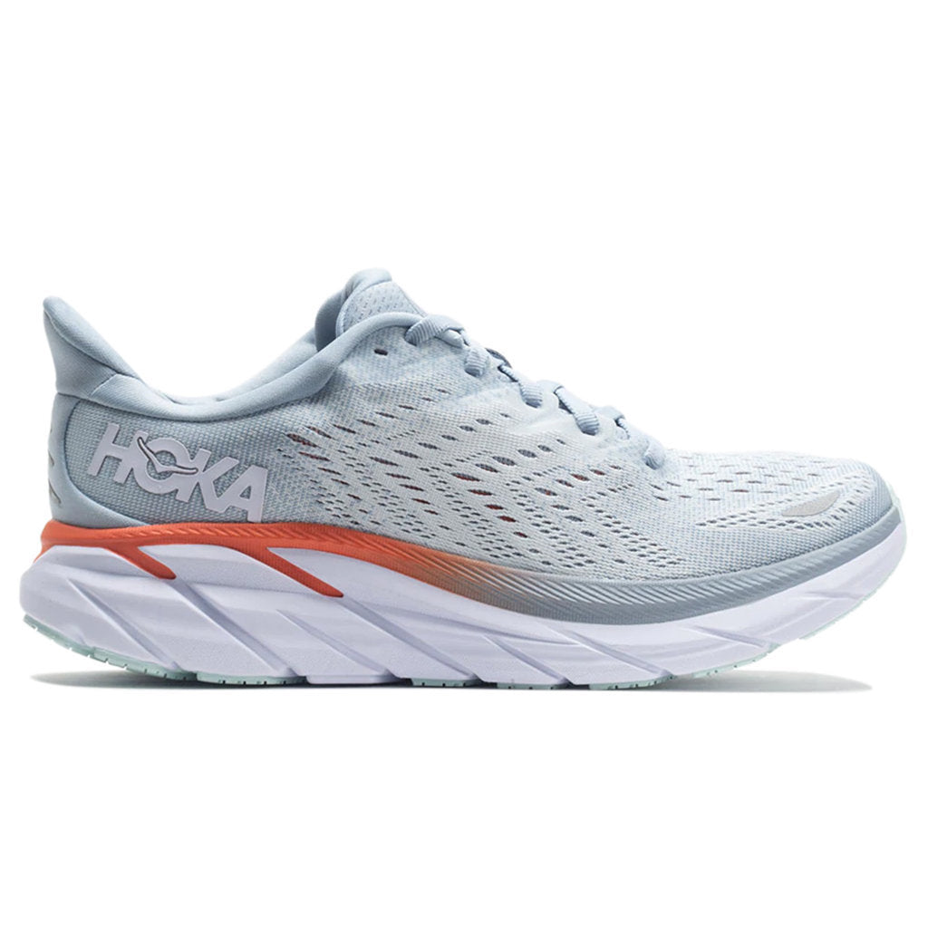 Hoka One One Clifton 8 Textile Womens Trainers#color_blue fog plein air