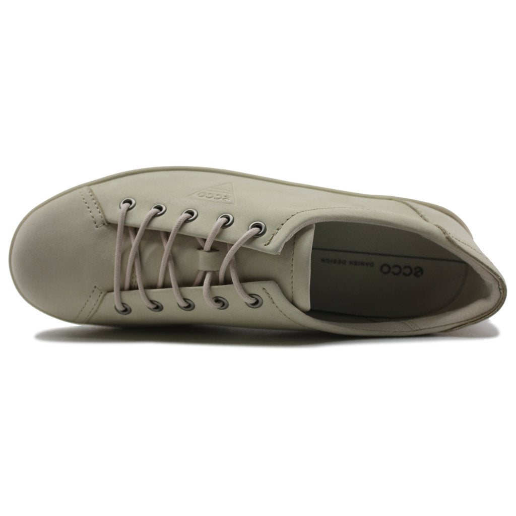 Ecco Soft 2.0 206503 Leather Womens Trainers#color_limestone