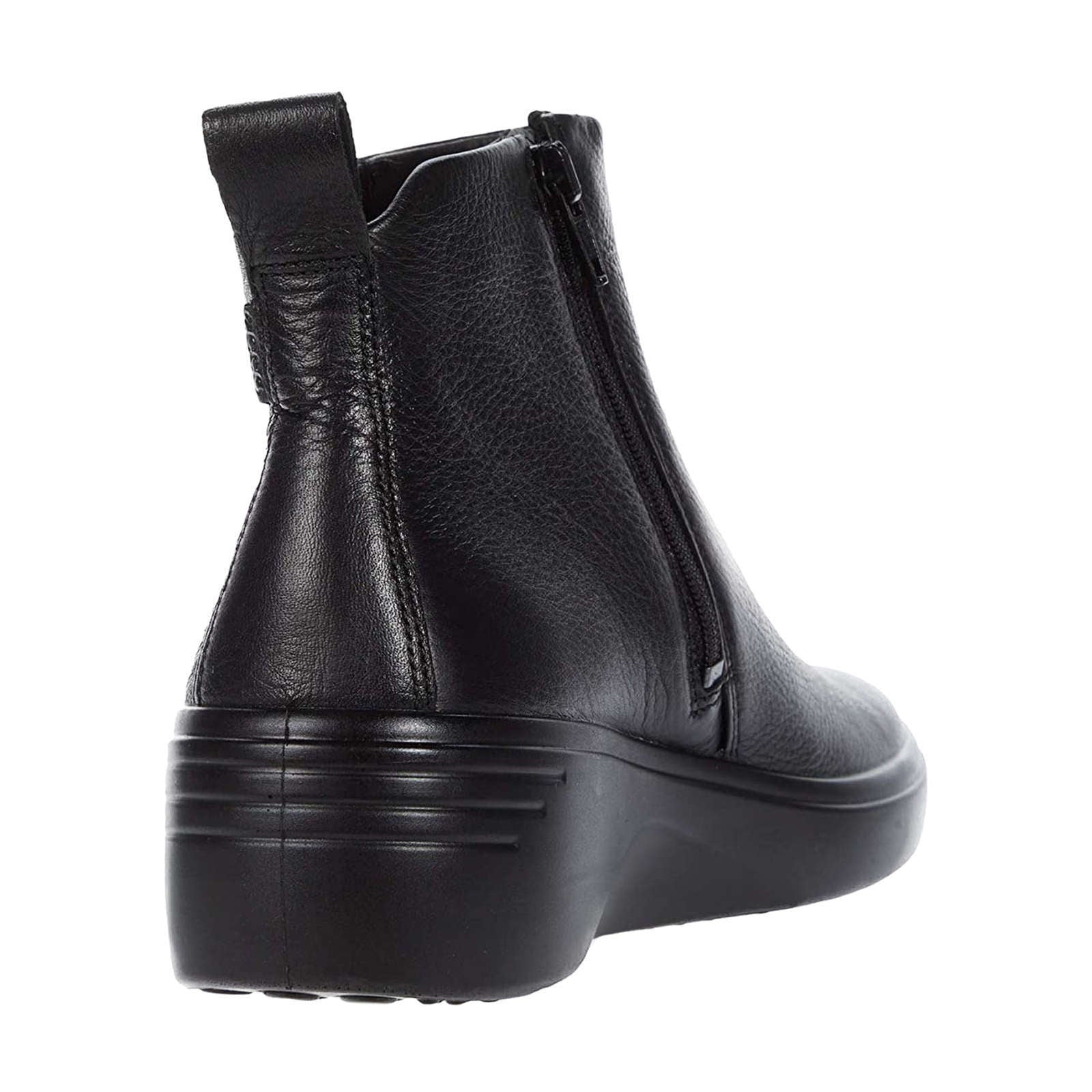 Ecco Soft 7 Wedge Leather Womens Boots#color_black