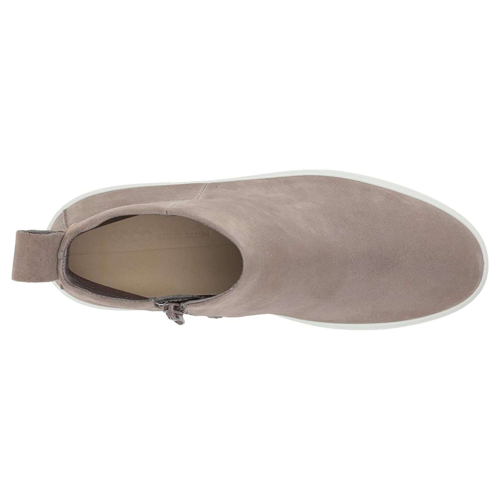 Ecco Soft 7 Wedge Leather Womens Boots#color_warm grey