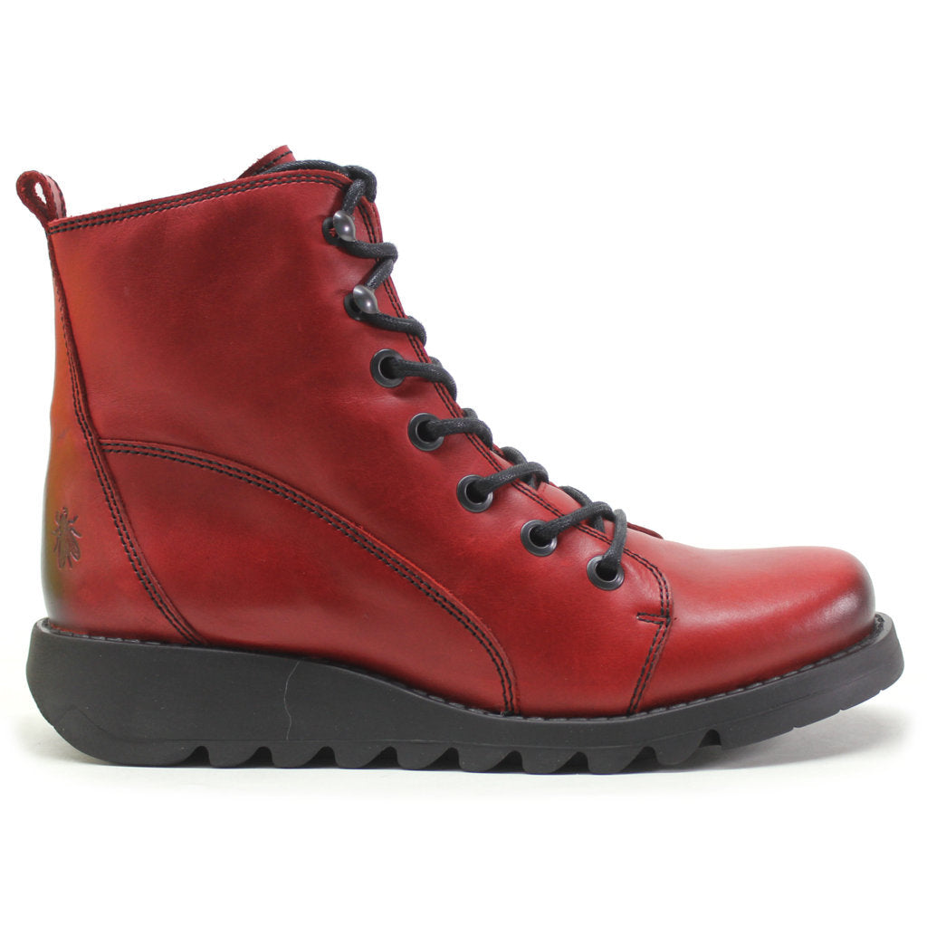 Fly London SORE813FLY Rug Leather Womens Boots#color_red black