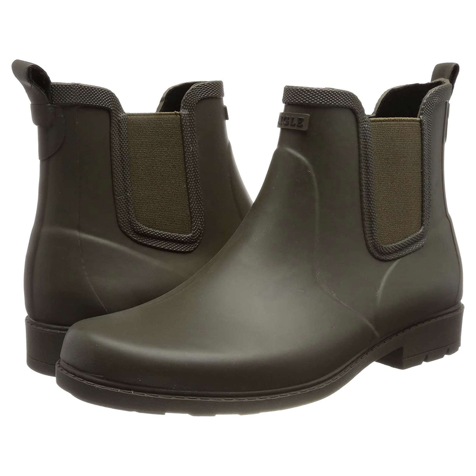 Aigle Carville Rubber Men's Chelsea Boots#color_verykaki