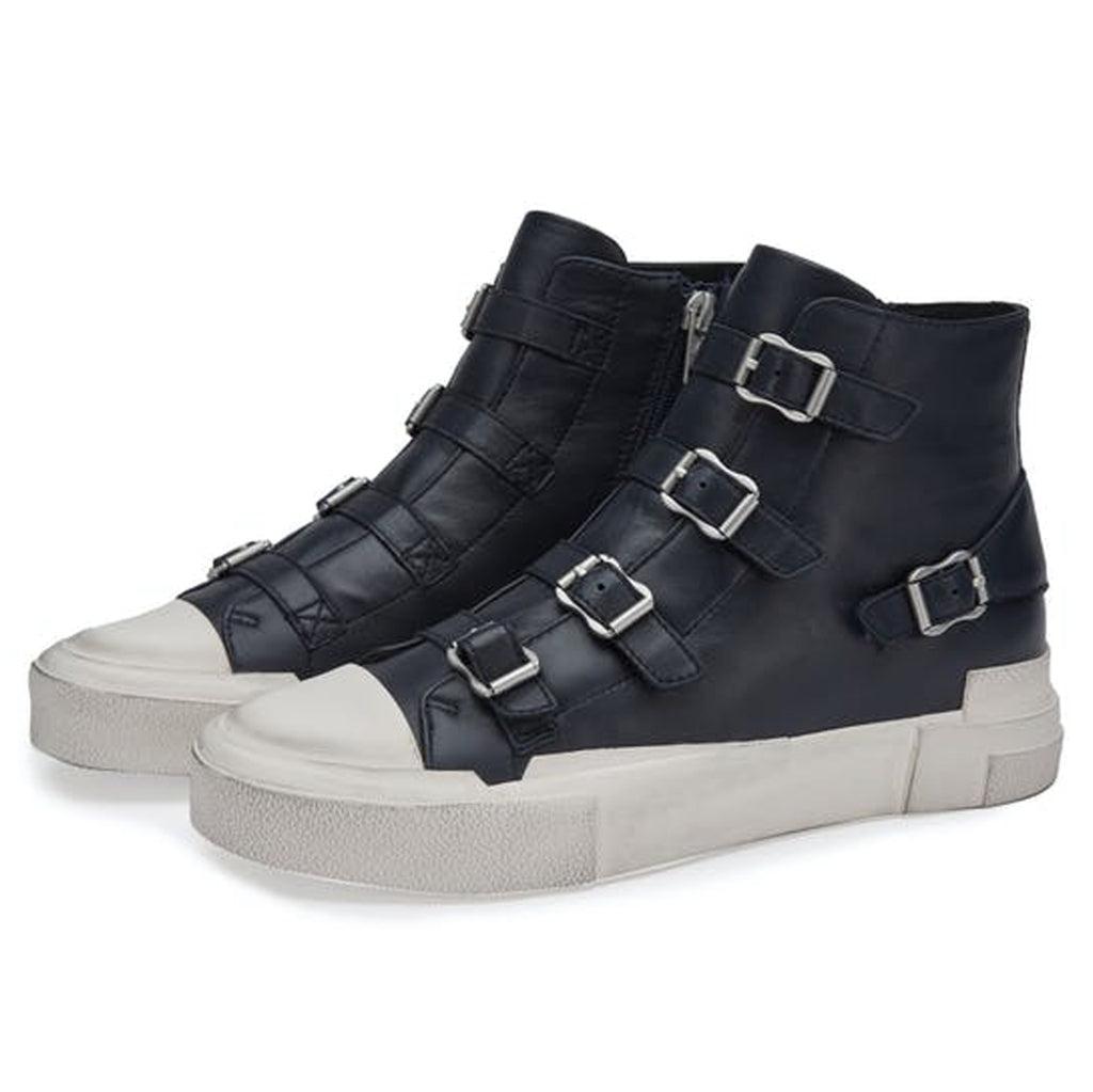 Ash Gang Nappa Leather Women's High-Top Trainers#color_black