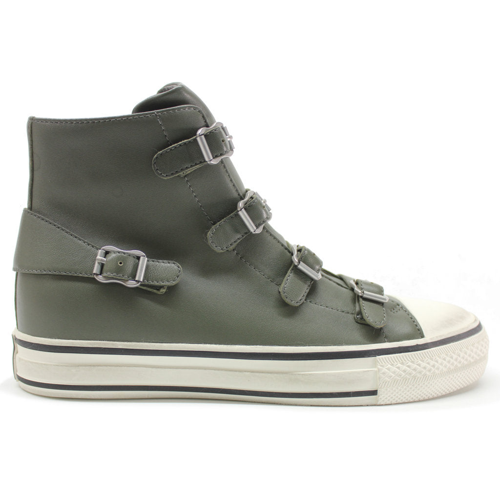 Ash Virgin Nappa Leather Women's High-Top Trainers#color_leaf