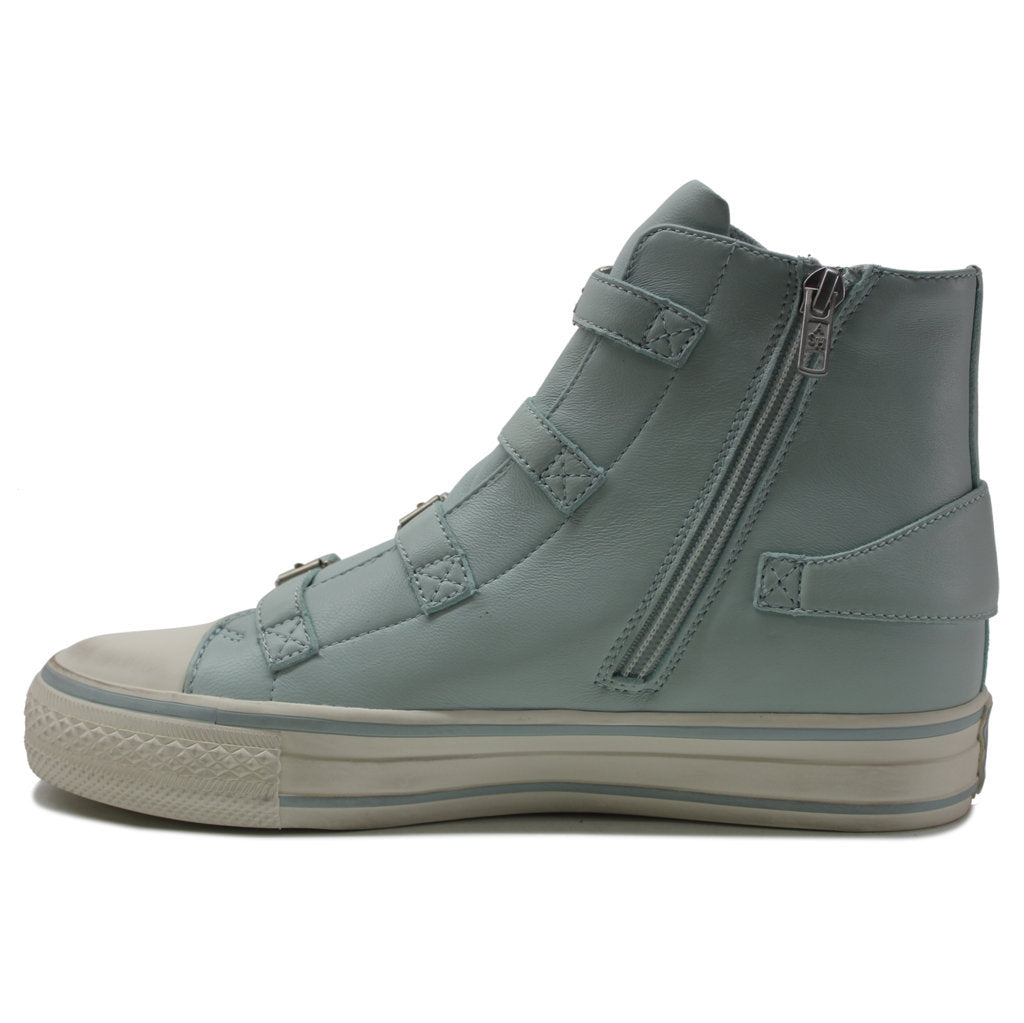 Ash Virgin Nappa Leather Women's High-Top Trainers#color_misty blue