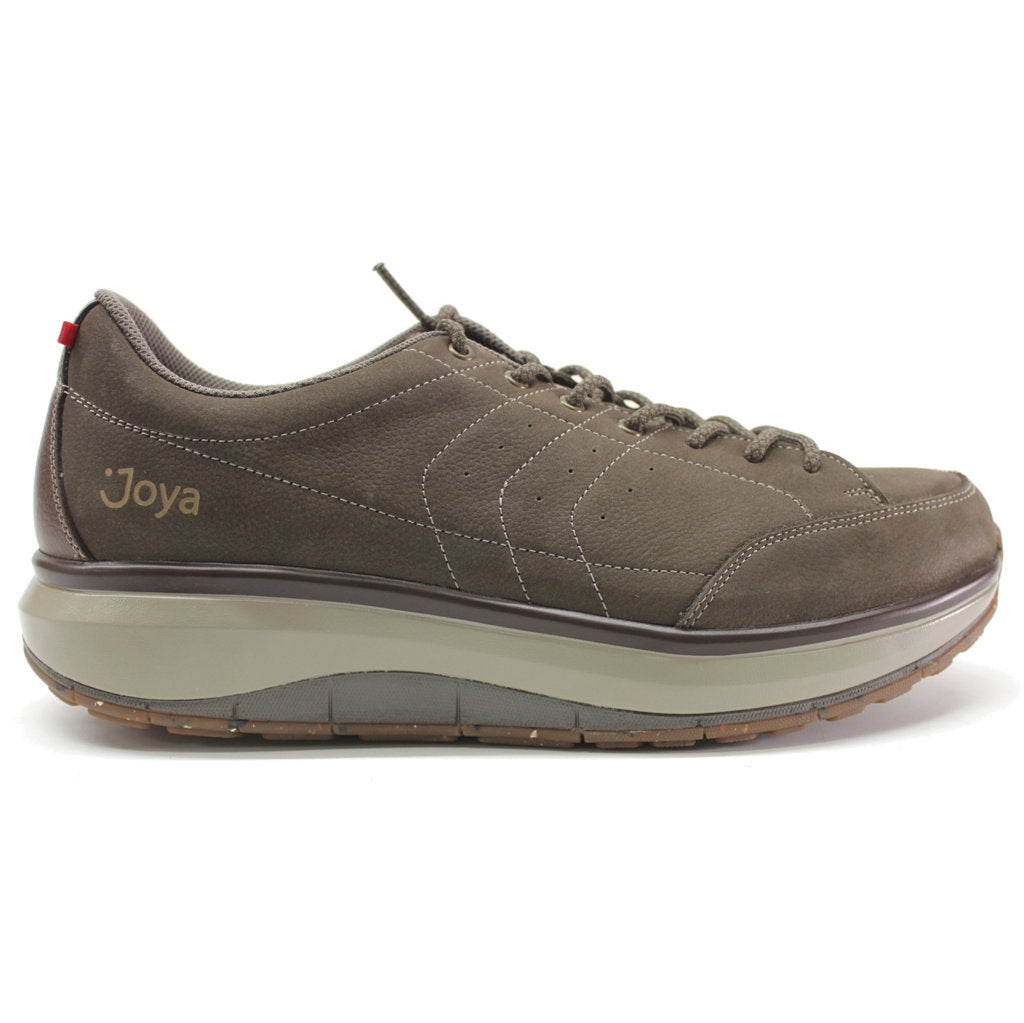 Joya Moscow Nubuck Leather Men's Extra Wide Trainers#color_brown ii