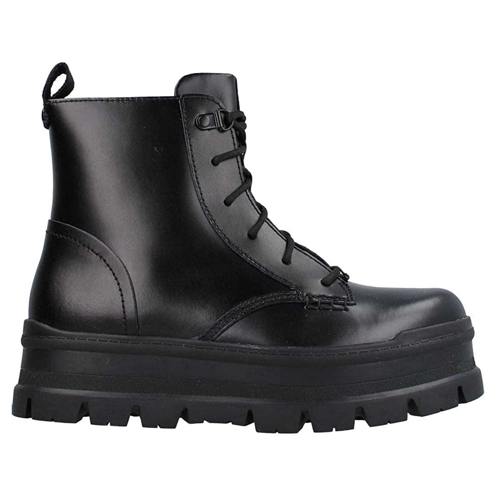 UGG Sidnee Waterproof Leather Women's Platform Boots#color_black