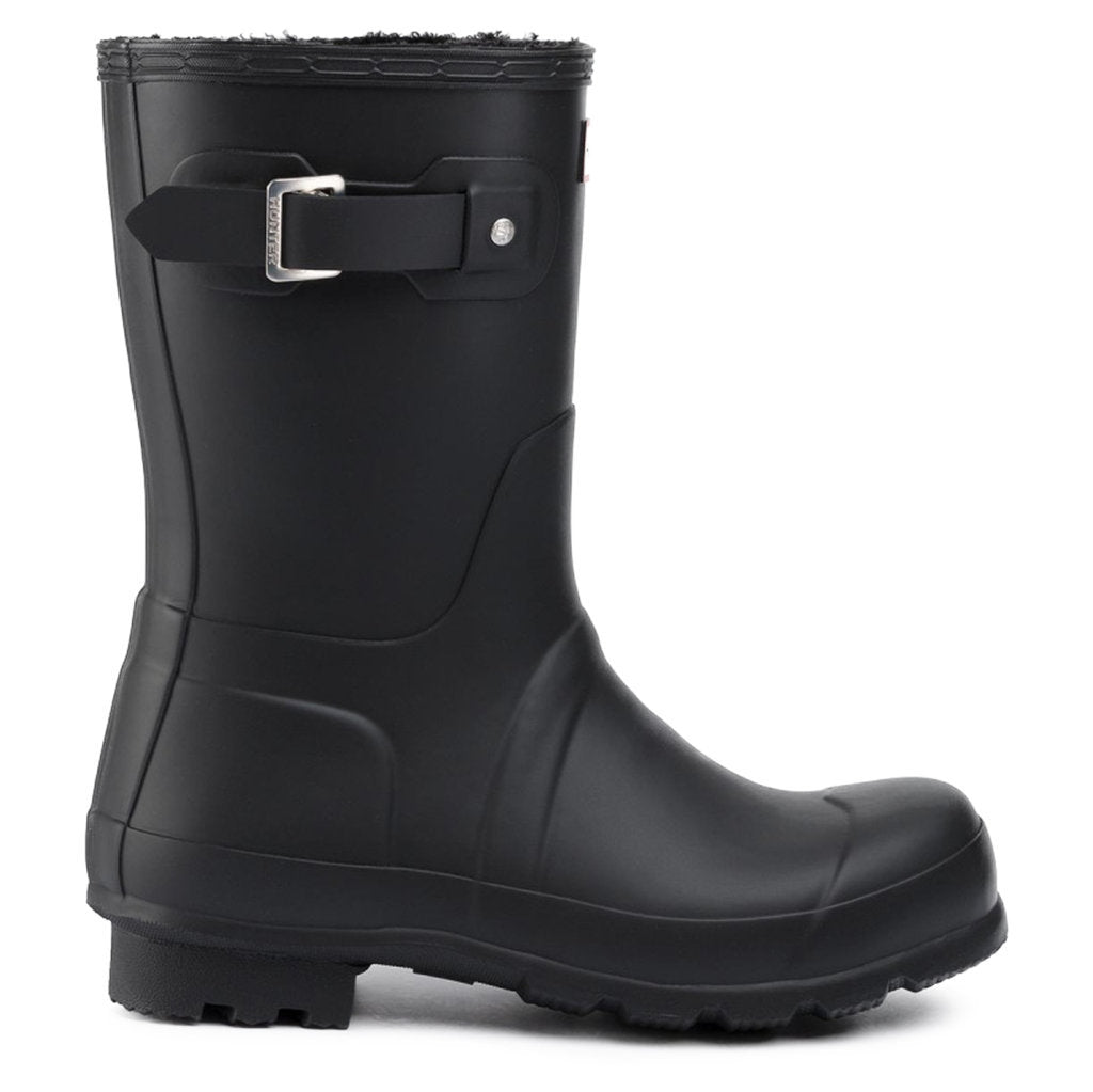 Hunter Original Insulated Short Rubber Mens Boots#color_black