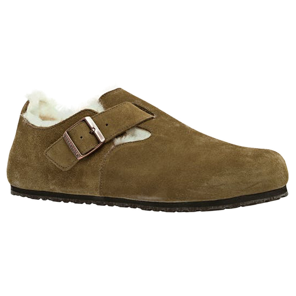 Birkenstock London Shearling Suede Unisex Shoes#color_shearling tea