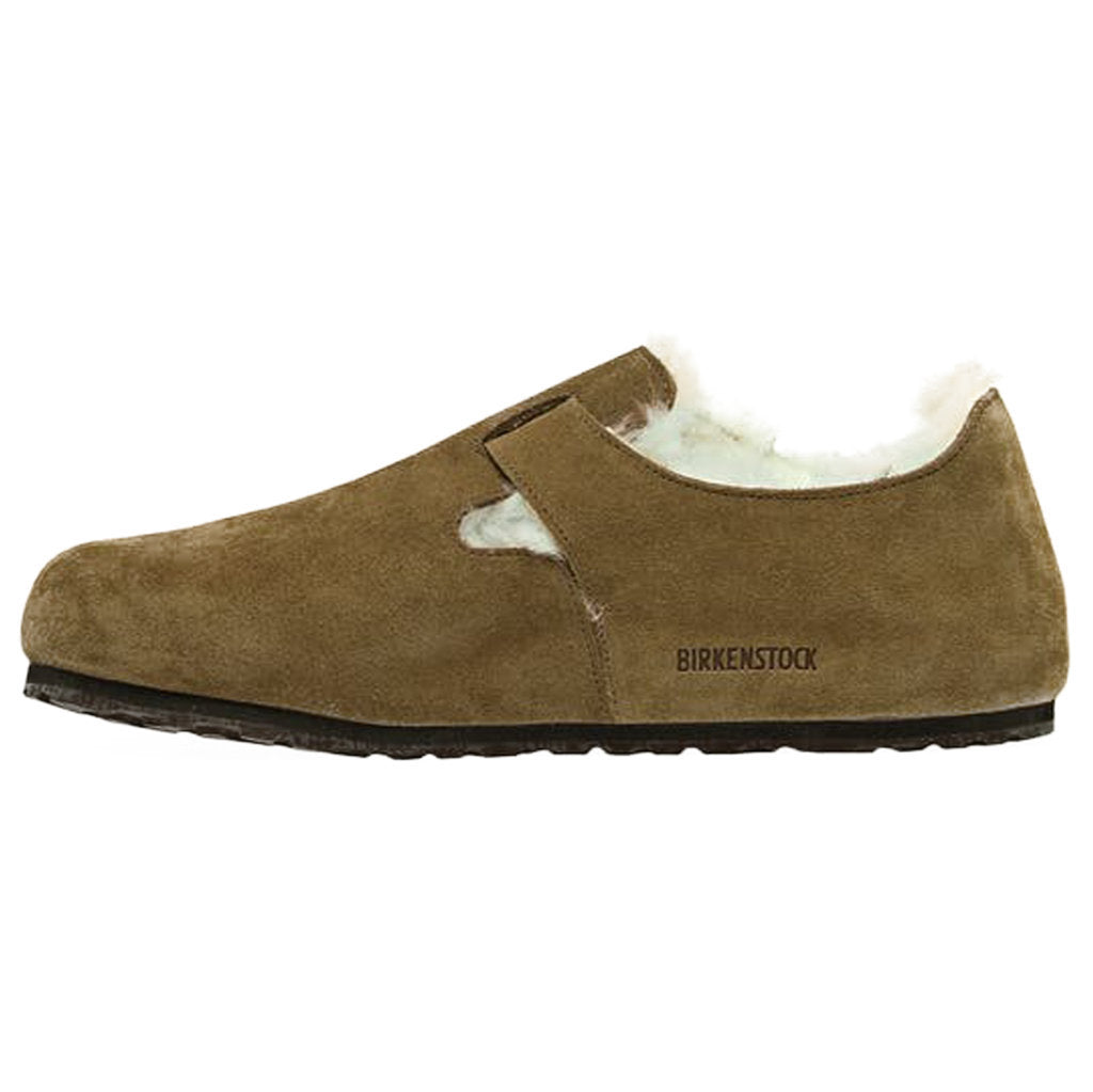 Birkenstock London Shearling Suede Unisex Shoes#color_shearling tea