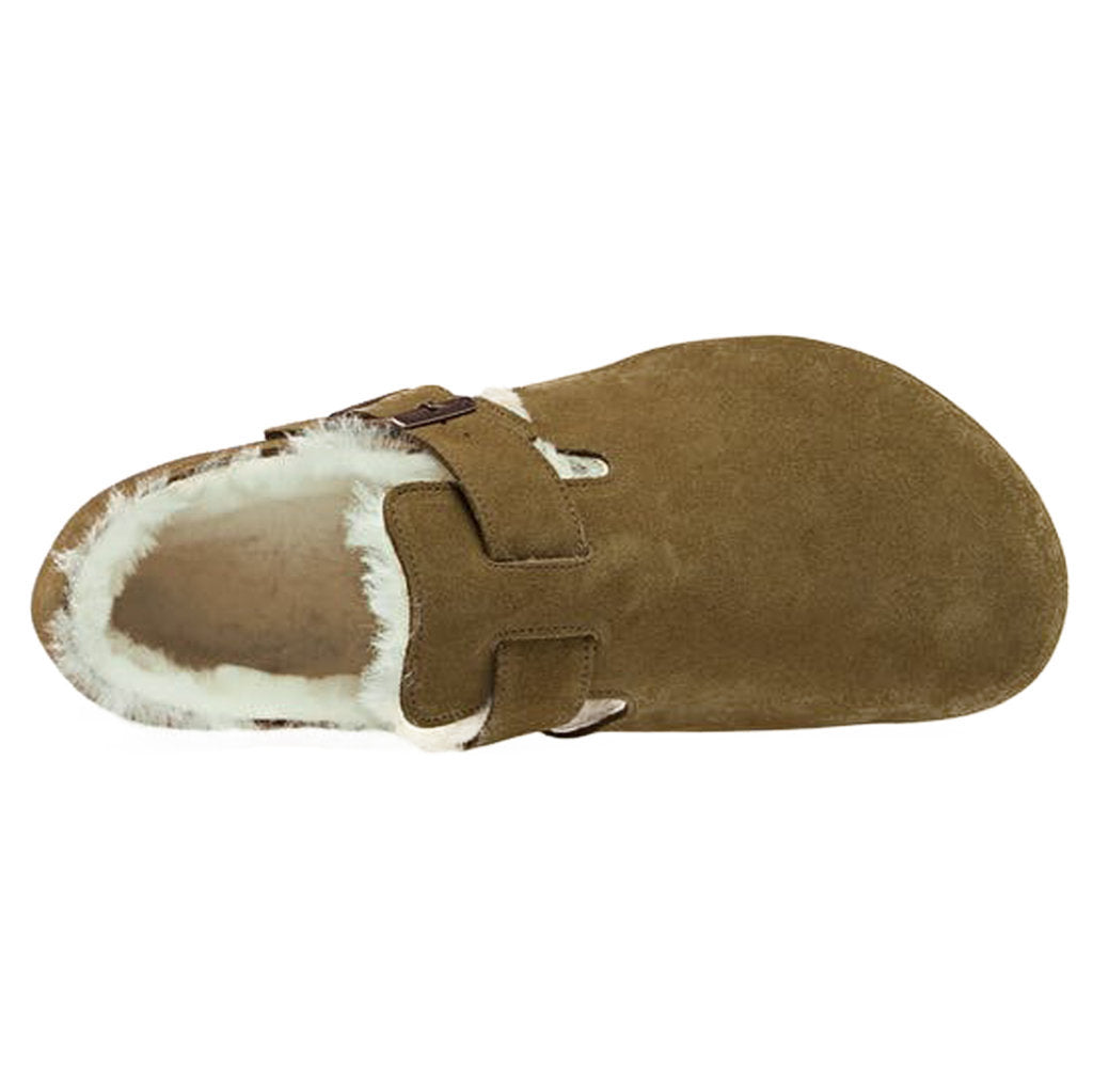 Birkenstock London Shearling Suede Unisex Shoes#color_shearling tea