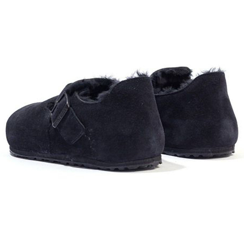 Birkenstock London Shearling Suede Unisex Shoes#color_shearling black