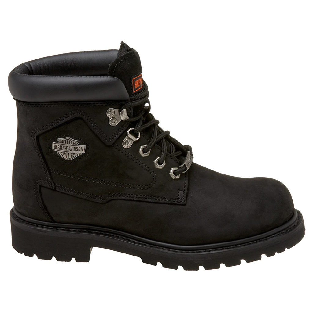 Harley Davidson Badlands Nubuck Leather Men's Riding Boots#color_black