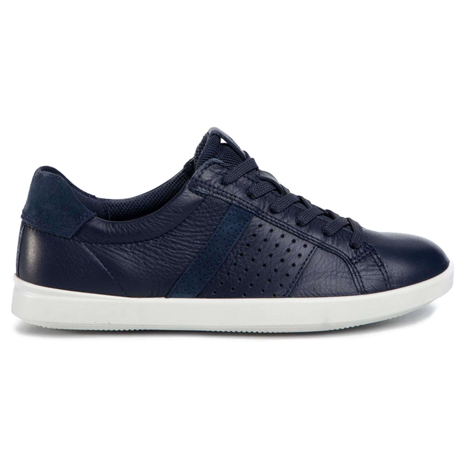 Ecco Leisure Leather Womens Sneakers#color_marine