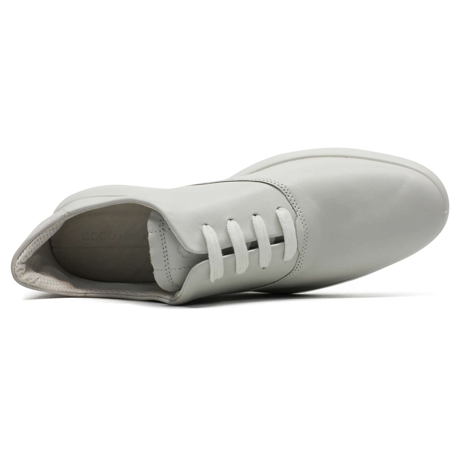 Ecco Minimalist Leather Womens Shoes#color_white shadow