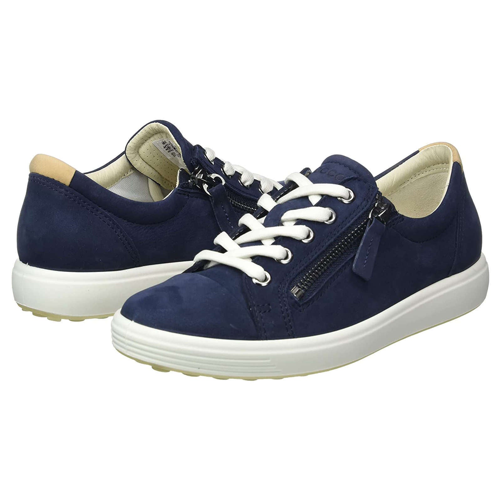 Ecco Soft 7 430853 Nubuck Womens Shoes#color_night sky