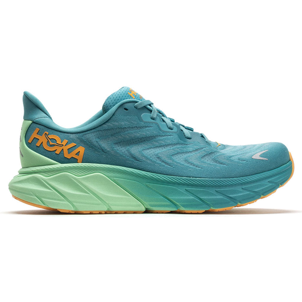 Hoka Arahi 6 Mesh Men's Running Shoes#color_ocean mist lime glow
