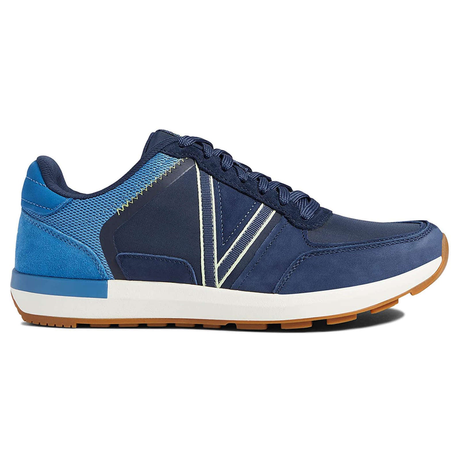 Vionic Bradey Leather Textile Mens Trainers#color_navy sky