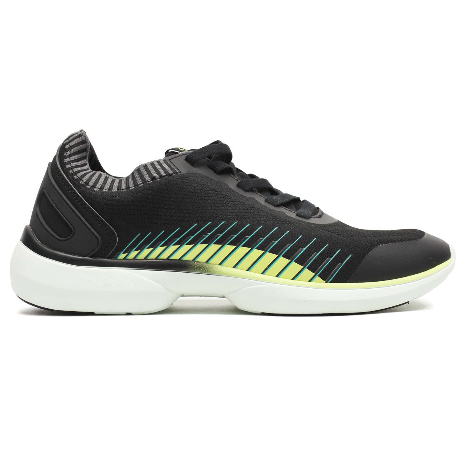 Vionic Embolden Synthetic Textile Womens Trainers#color_black pale lime