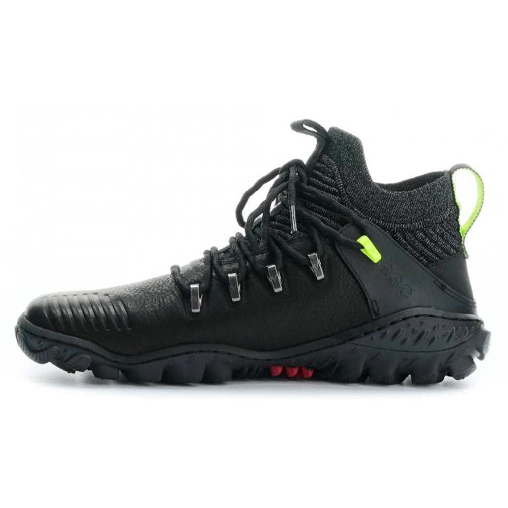 Vivobarefoot Magna Forest ESC Leather Textile Mens Trainers#color_obsidian lime