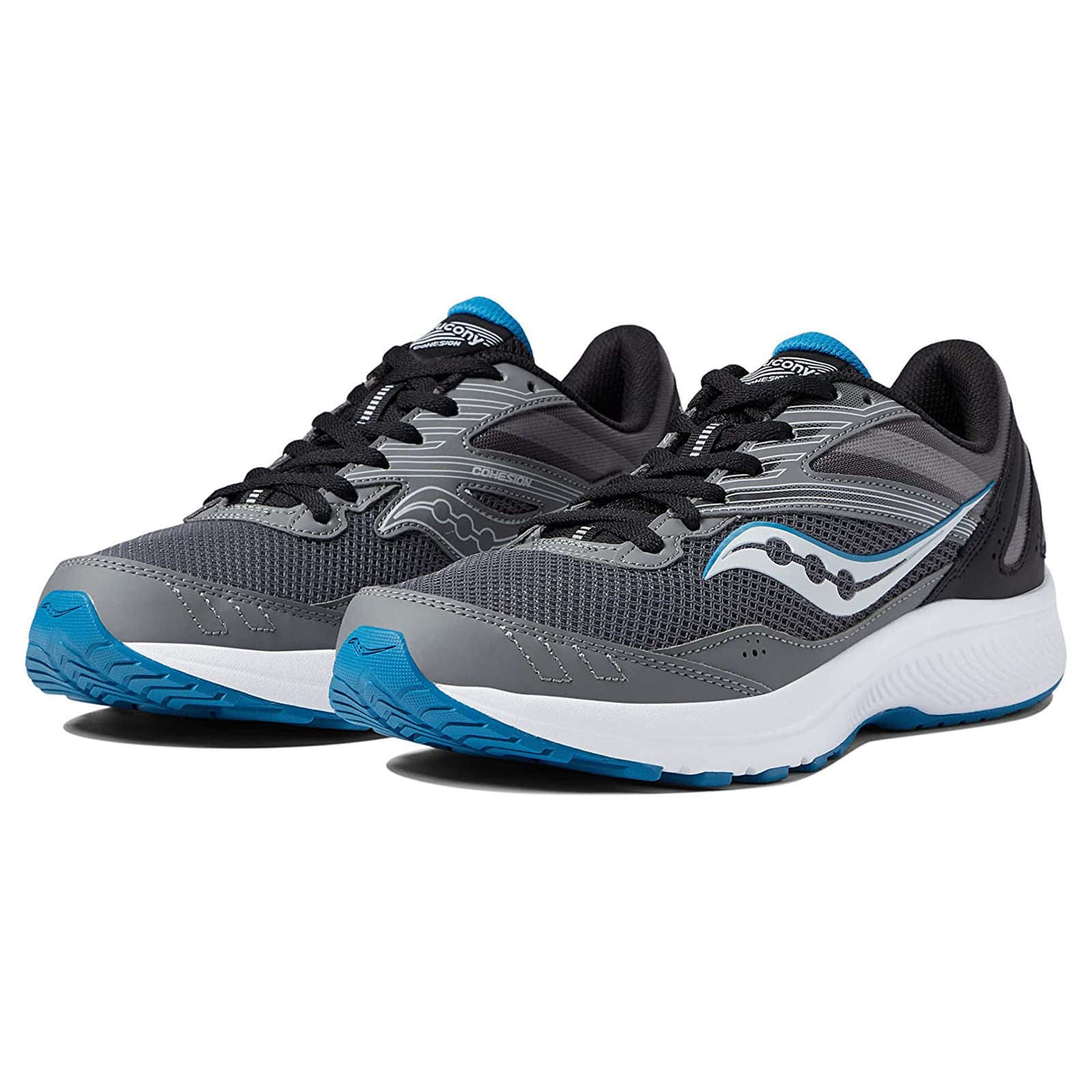 Saucony Cohesion 15 Synthetic Textile Men's Low-Top Trainers#color_charcoal topaz