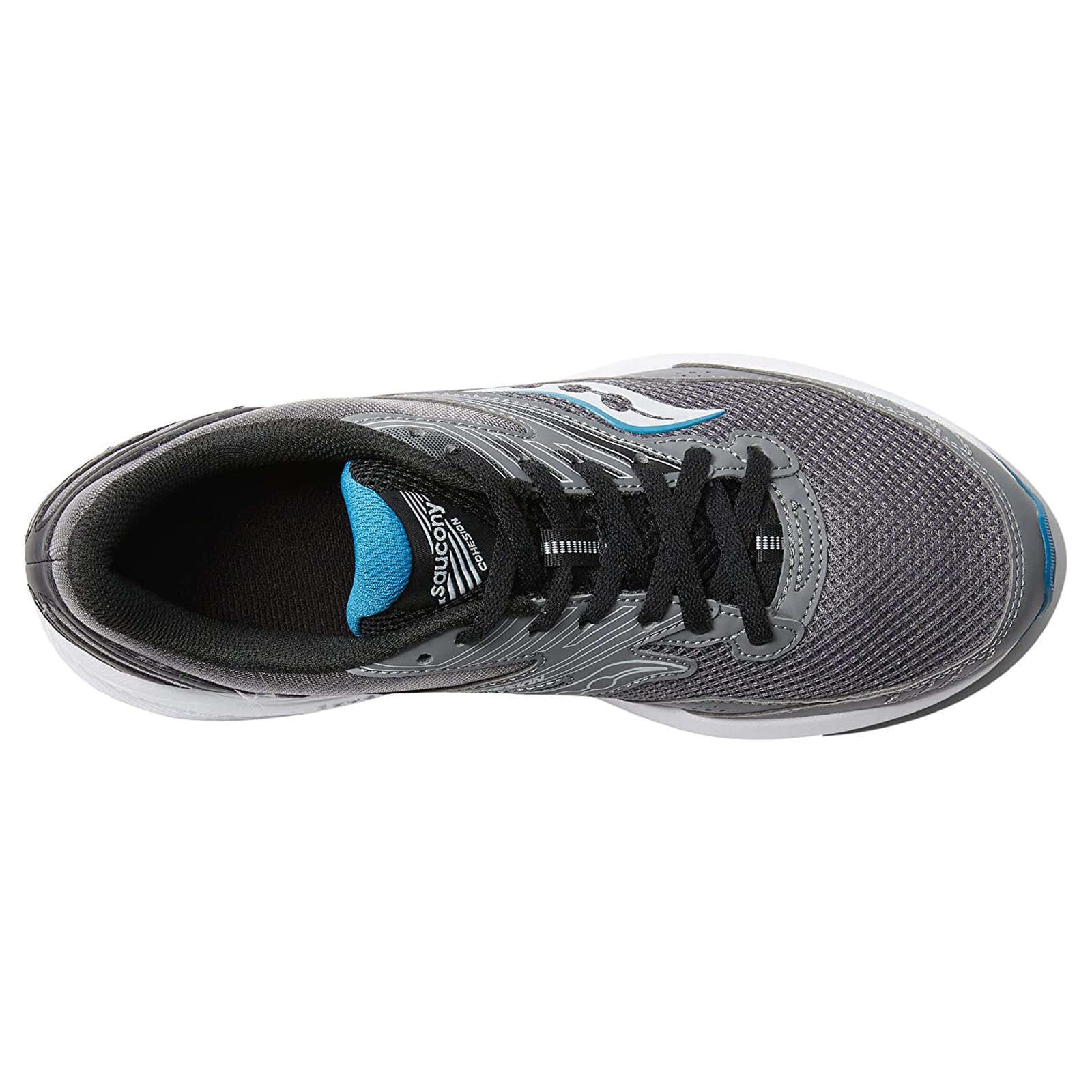 Saucony Cohesion 15 Synthetic Textile Men's Low-Top Trainers#color_charcoal topaz