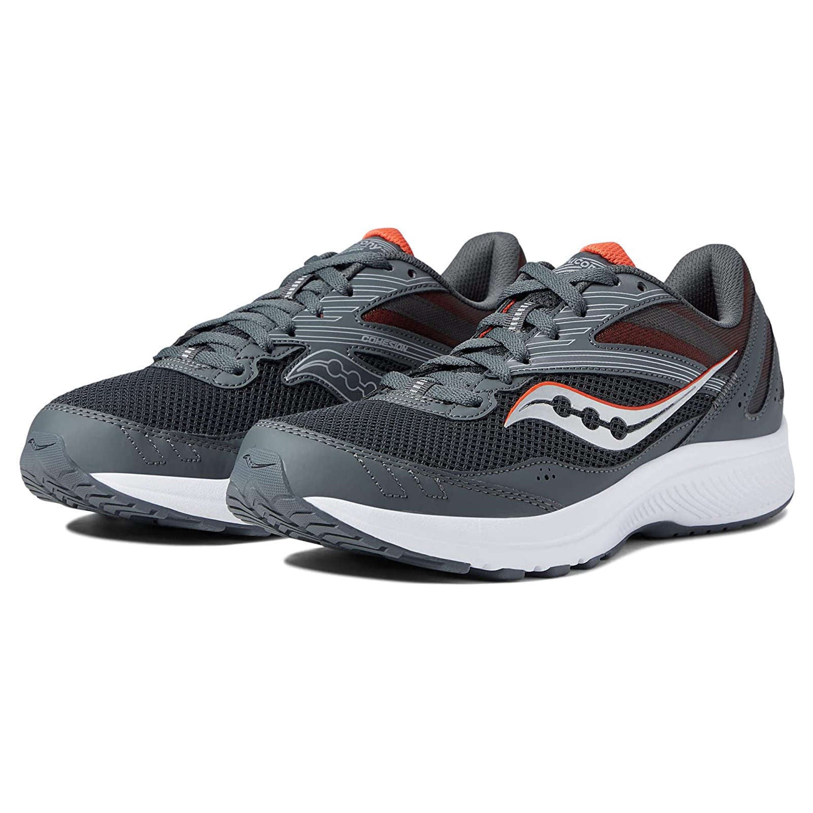 Saucony Cohesion 15 Synthetic Textile Men's Running Shoes#color_shadow poppy charbon