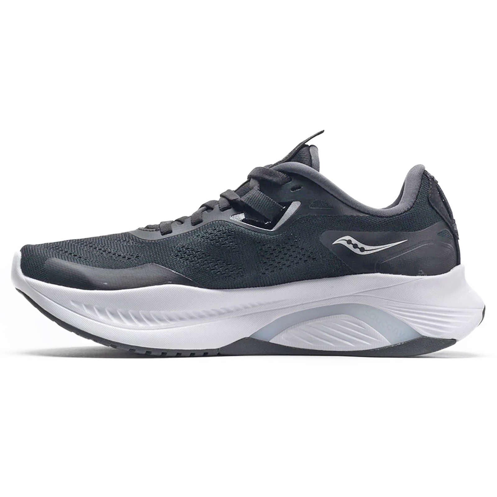 Saucony Guide 15 Synthetic Textile Women's Low-Top Trainers#color_black white