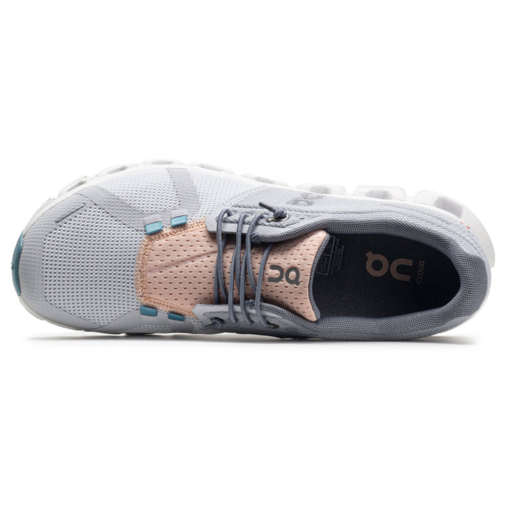 On Cloud 5 Push Textile Women's Running Shoes#color_glacier undyed white