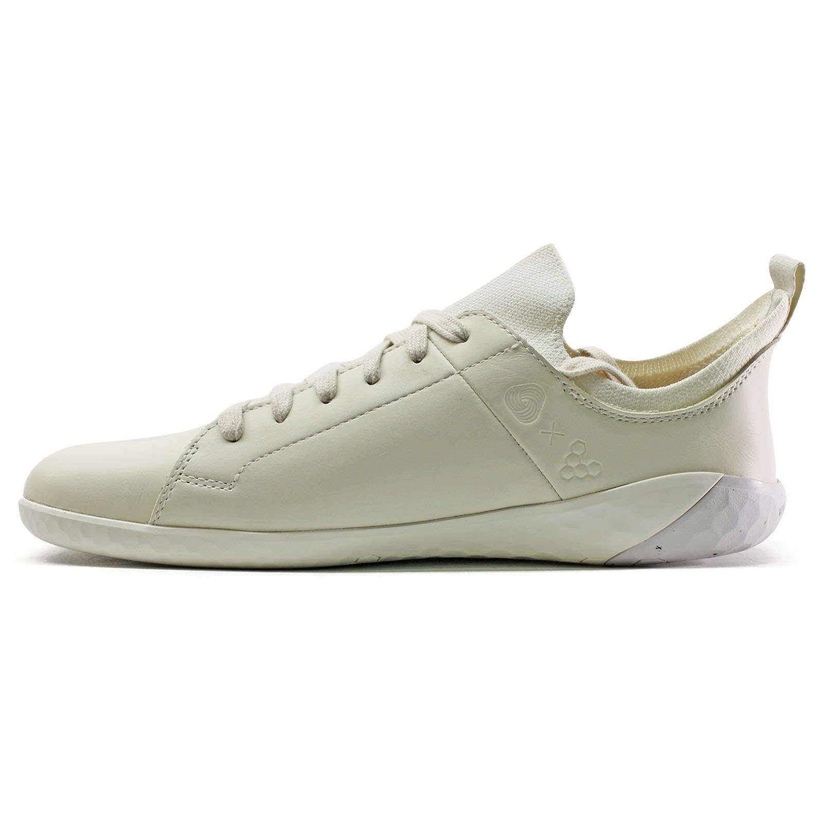 Vivobarefoot Geo Court Knit Leather Womens Trainers#color_limestone