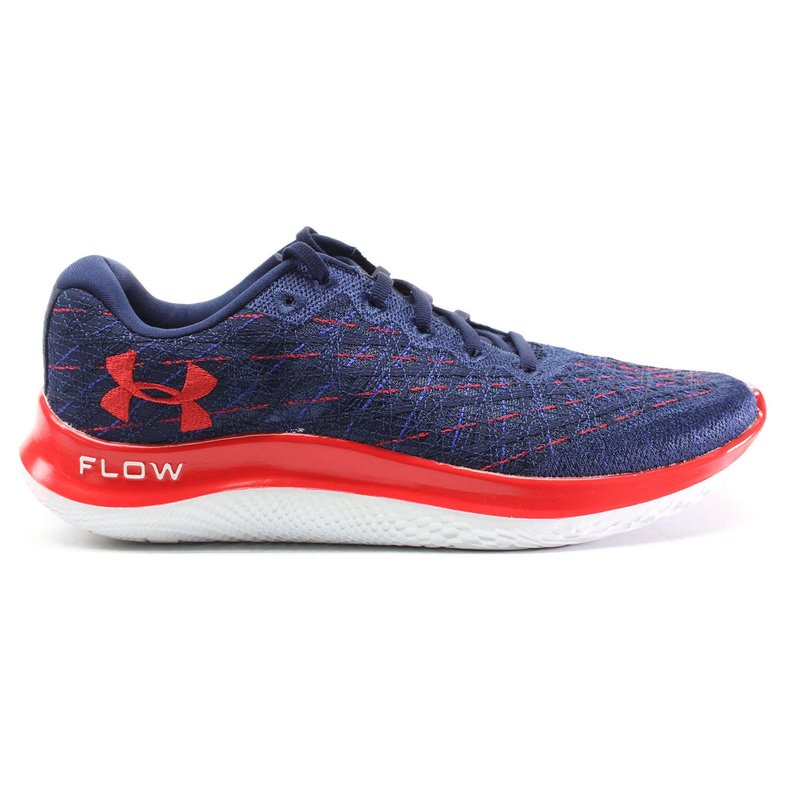 Under Armour Flow Velociti Wind Synthetic Textile Men's Low-Top Trainers#color_navy red