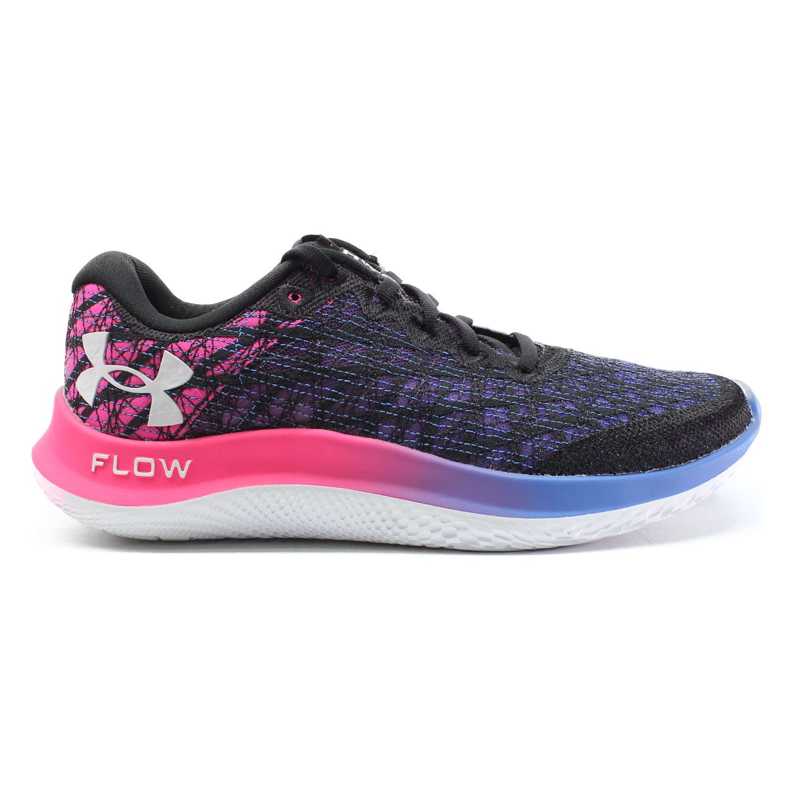 Under Armour Flow Velociti Wind 2 Synthetic Textile Women's Low-Top Trainers#color_black pink