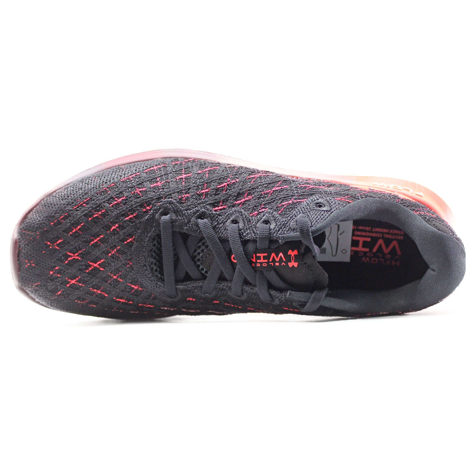 Under Armour Flow Velociti Wind CLRSF Synthetic Textile Women's Low-Top Trainers#color_black red