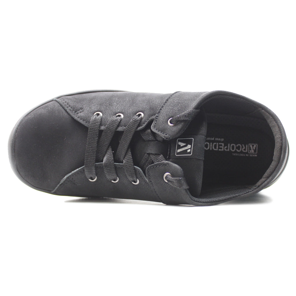 Arcopedico Munique Nubuck Leather Women's Low-top Trainers#color_fal coll black