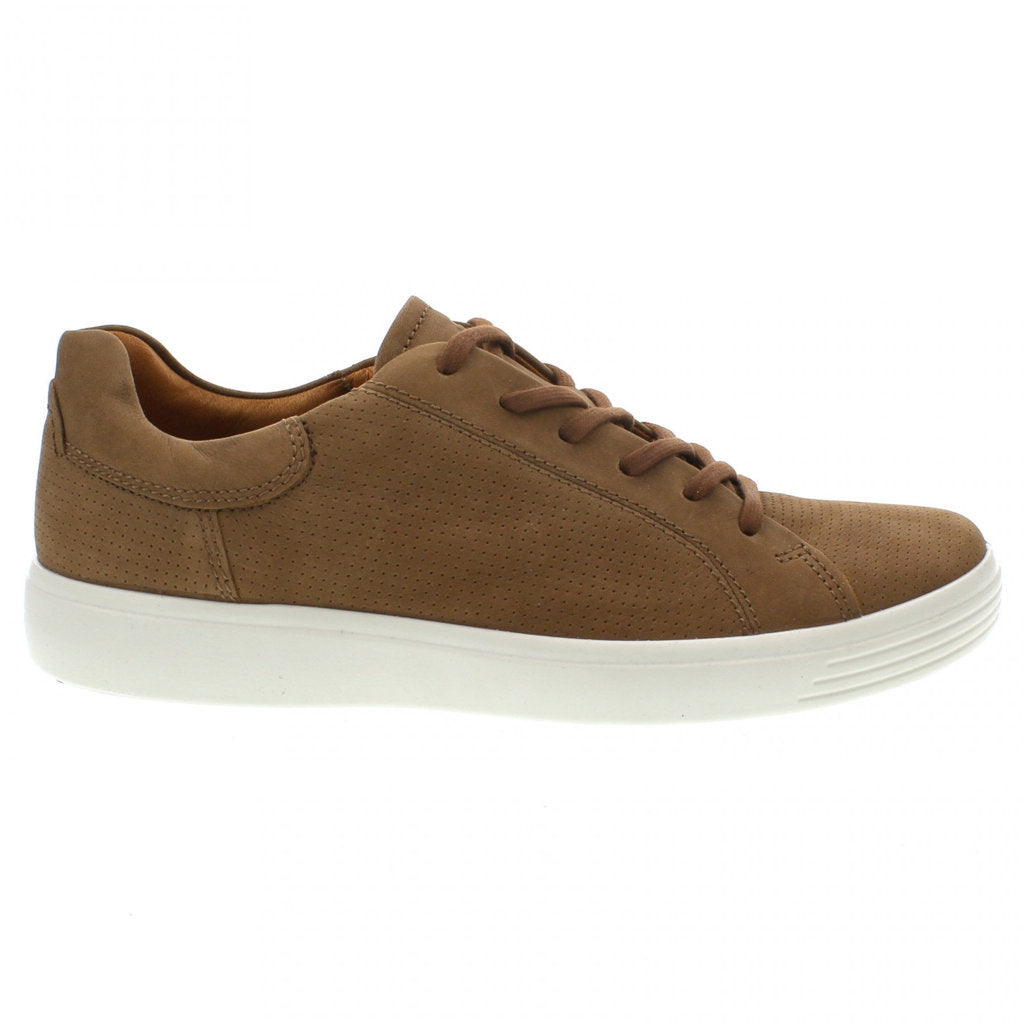 Ecco Mens Trainers Soft 7 470264 Causal Lace-Up Low-Top Nubuck Leather - UK 9-9.5