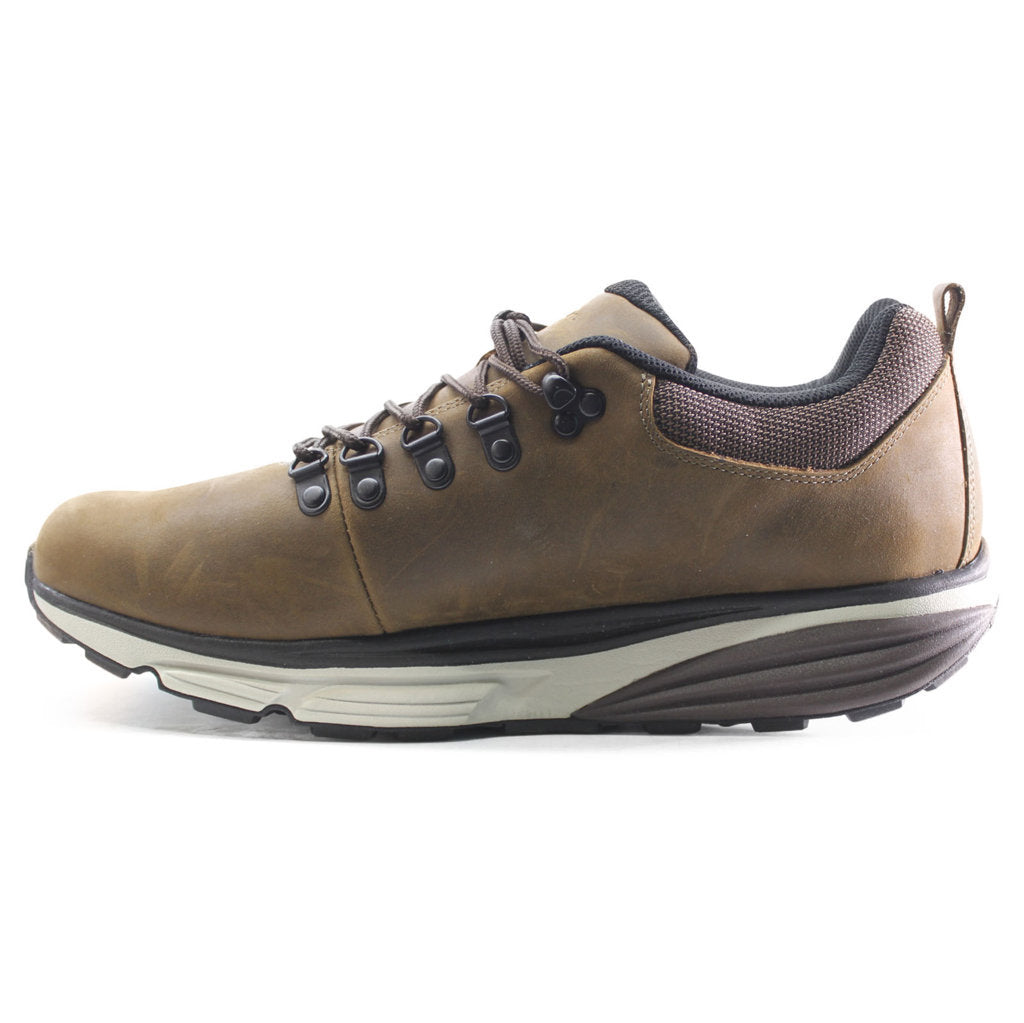 MBT Terra Waterproof Nubuck Leather Men's Low-Top Trainers#color_dark earth