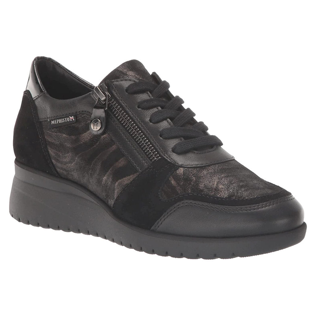 Mephisto Iasmina Leather Womens Trainers#color_black