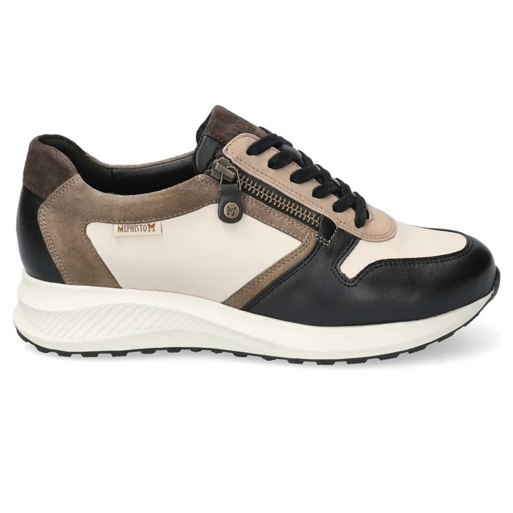 Mephisto Kim Leather Womens Trainers#color_black