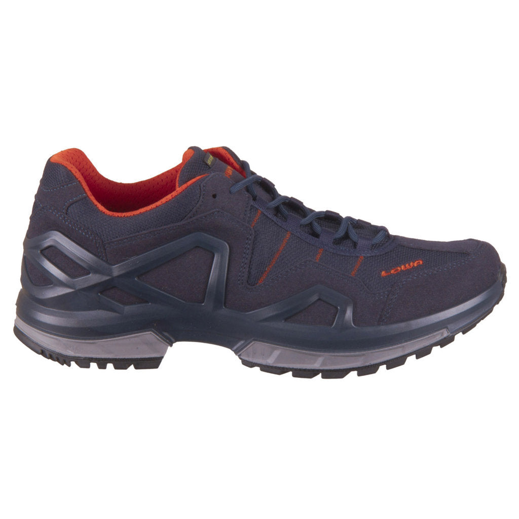 Lowa Gorgon GTX Suede Leather Men's Trainers#color_navy orange